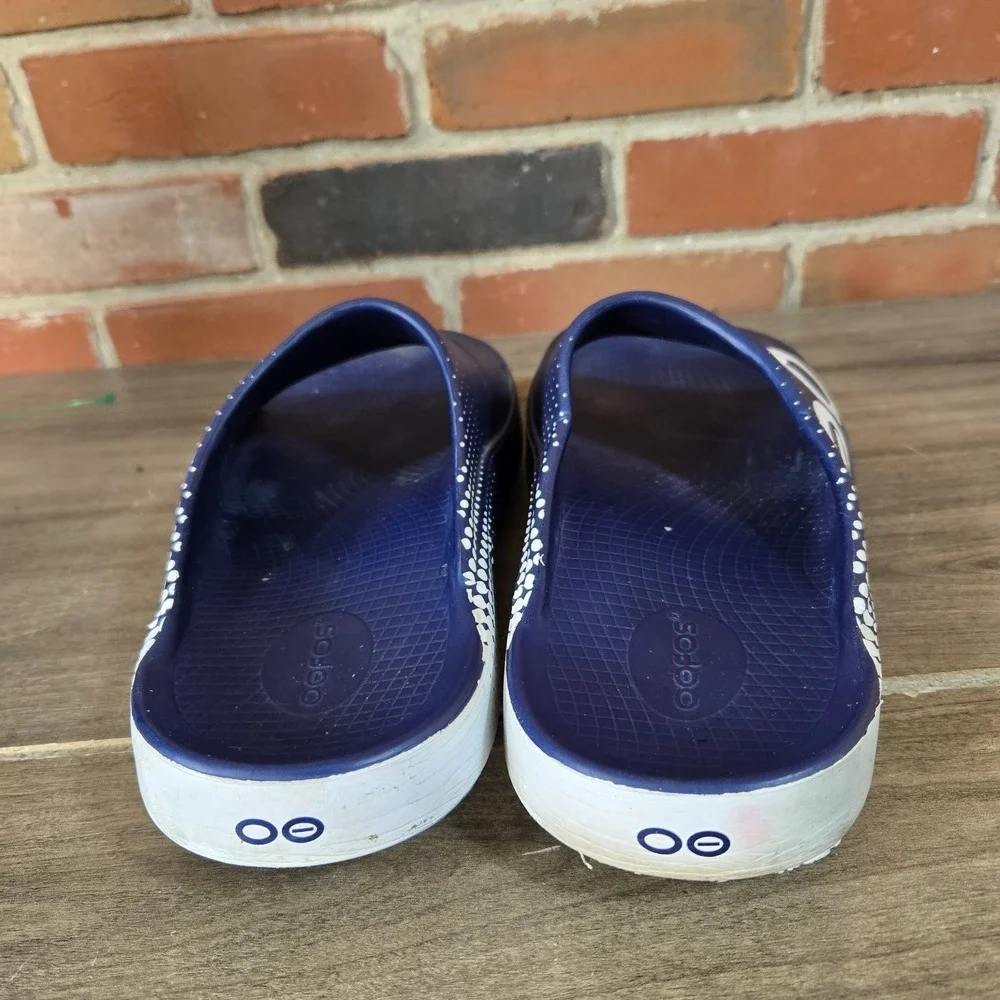 OOFOS OOahh Sport Recovery Slides Men 12 Women 14 blue comfort sandal